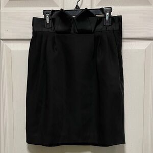 H&M | Black | Satin Look | Mini | Skirt | Bow Detail | Size 4
